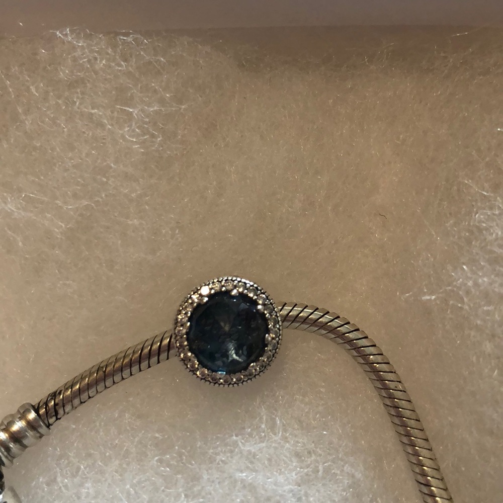 Pandora radiant hearts charm, blue